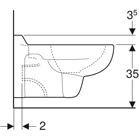 201700000 Подвесной унитаз настенный Белый Geberit  Германия  - Вид №4
