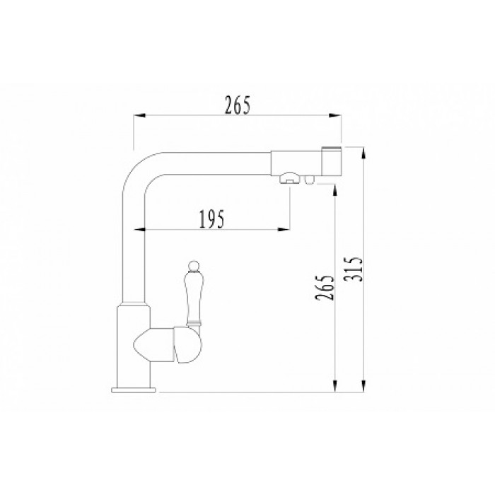 Zorg ZR 320 YF-33 Серый беж Смеситель для кухни Zorg 315х265 мм  - Вид №2