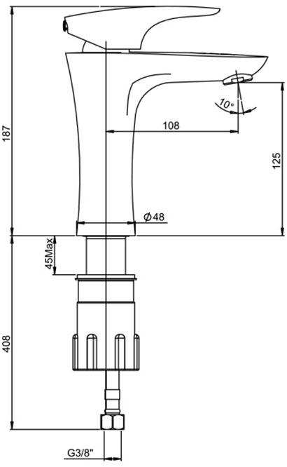 Paini Verona VRCR205KM смеситель для раковины - Вид №3