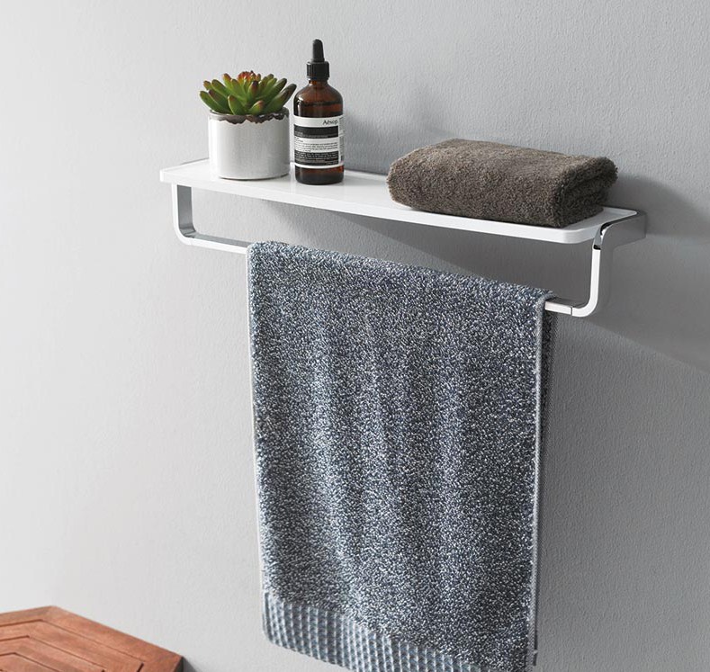 Полотенцедержатель с полкой Bumhan KH-705S-1 ABS (Длина 50см) Белый SensPa sun-id-2005281