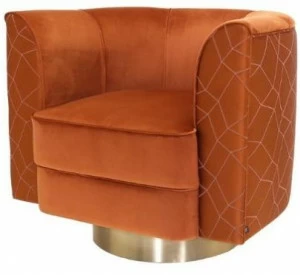 ANA ROQUE INTERIORS Вращающееся бархатное кресло с подлокотниками Luxury