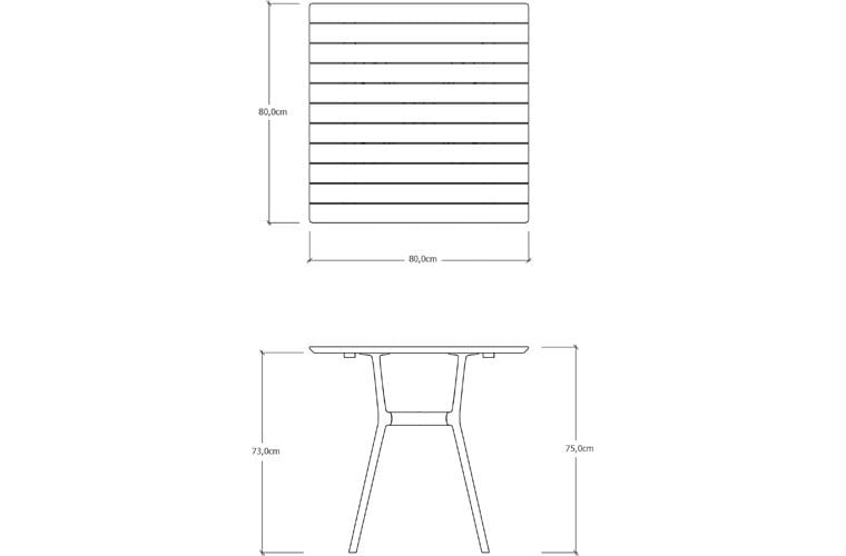 Квадратный садовый стол TRIBÙ филиал ARCH-00087058 - Вид №8