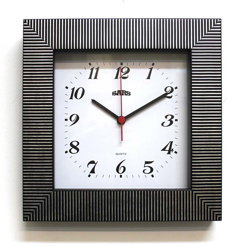 Часы настенные черные квадратные Sars SARS ДИЗАЙНЕРСКИЕ 00-3967101 Черный  - Вид №1