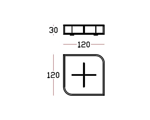 Низкий квадратный журнальный столик в фанере Casa Covre TORTUGA ARCH-00089678 - Вид №5