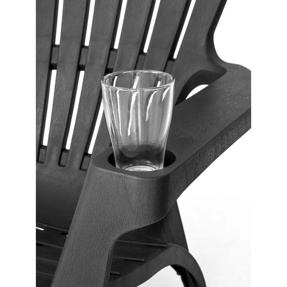 Кресло Мiаmi 73.5x74.5x88.8 см полипропилен антрацит ЭЛЛАСТИК-ПЛАСТ STLM-2001119 - Вид №4