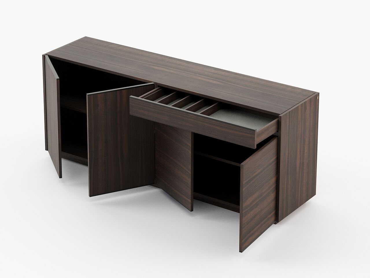 Деревянный шкаф с распашными дверцами и ящиками Laskasas Origin ARCH-00071773 - Вид №2