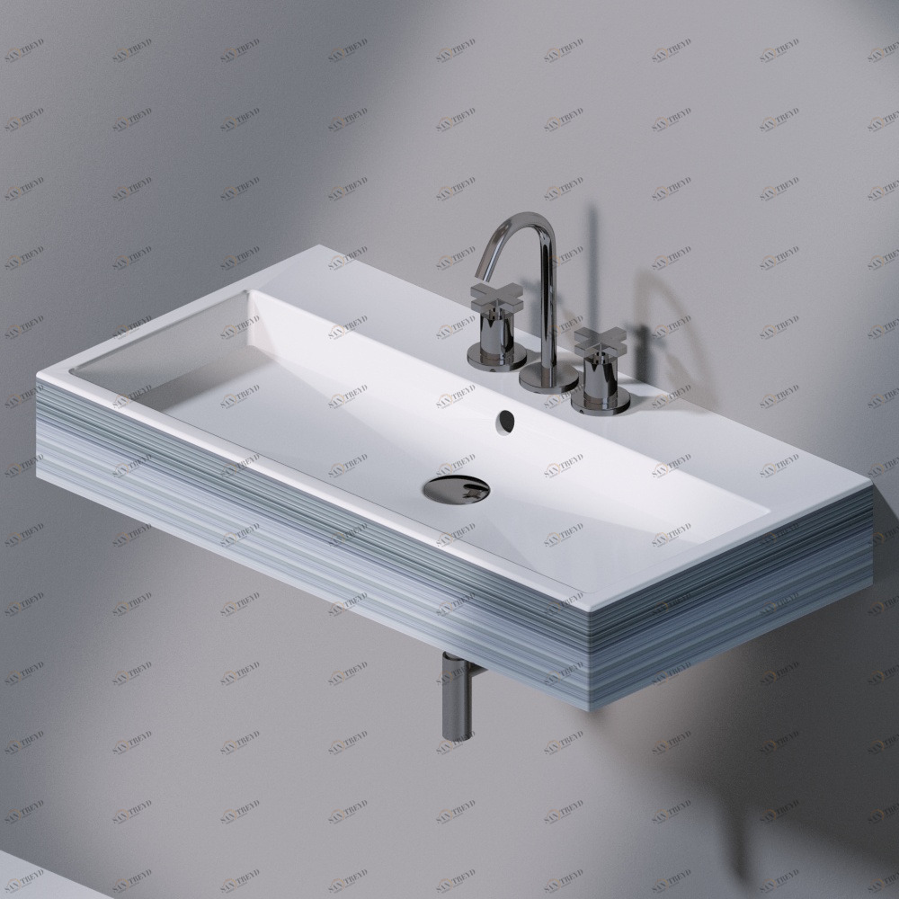 L278T1R3V4.431 Подвесная раковина настенная прямоугольная A. e T. Italia  белая AeT ITALIA 