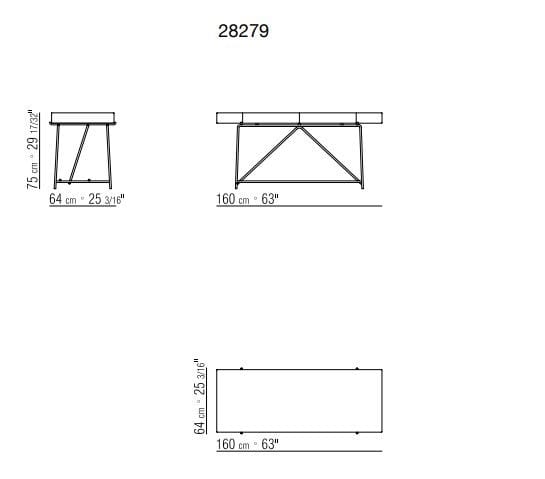Прямоугольный стол с ящиками Flexform Any Day ARCH-00144946