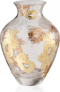 10612727 IVV Ваза IVV "Пашмина" 30,5см (золотист. узор) Стекло