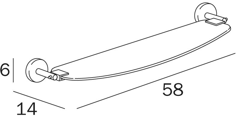INDA® Хрустальная полка для ванной Forum A36090 - Вид №1
