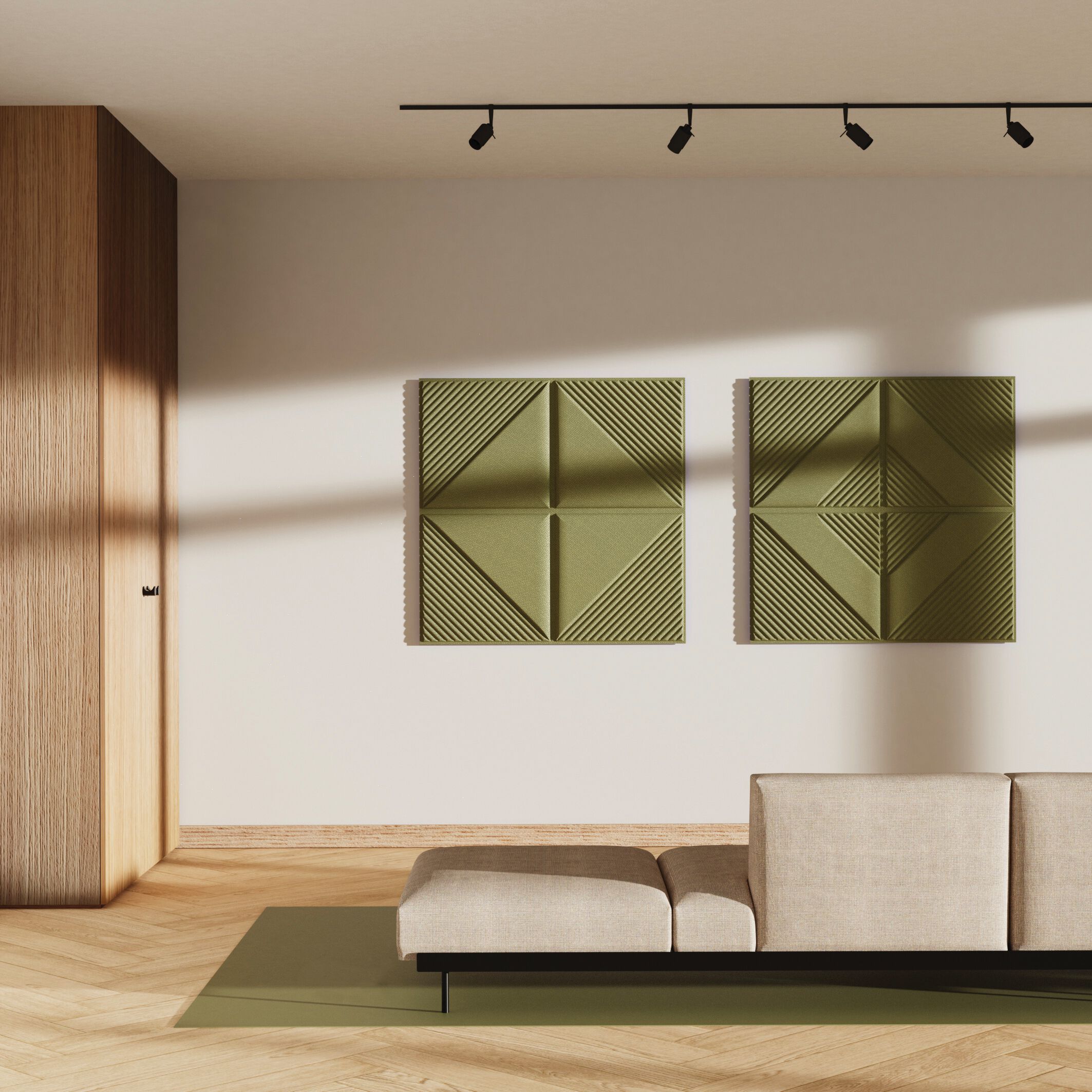 Рециркулированная акустическая панель из полиэфирного волокна Isolspace OBLIQUE ARCH-00052749 - Вид №23