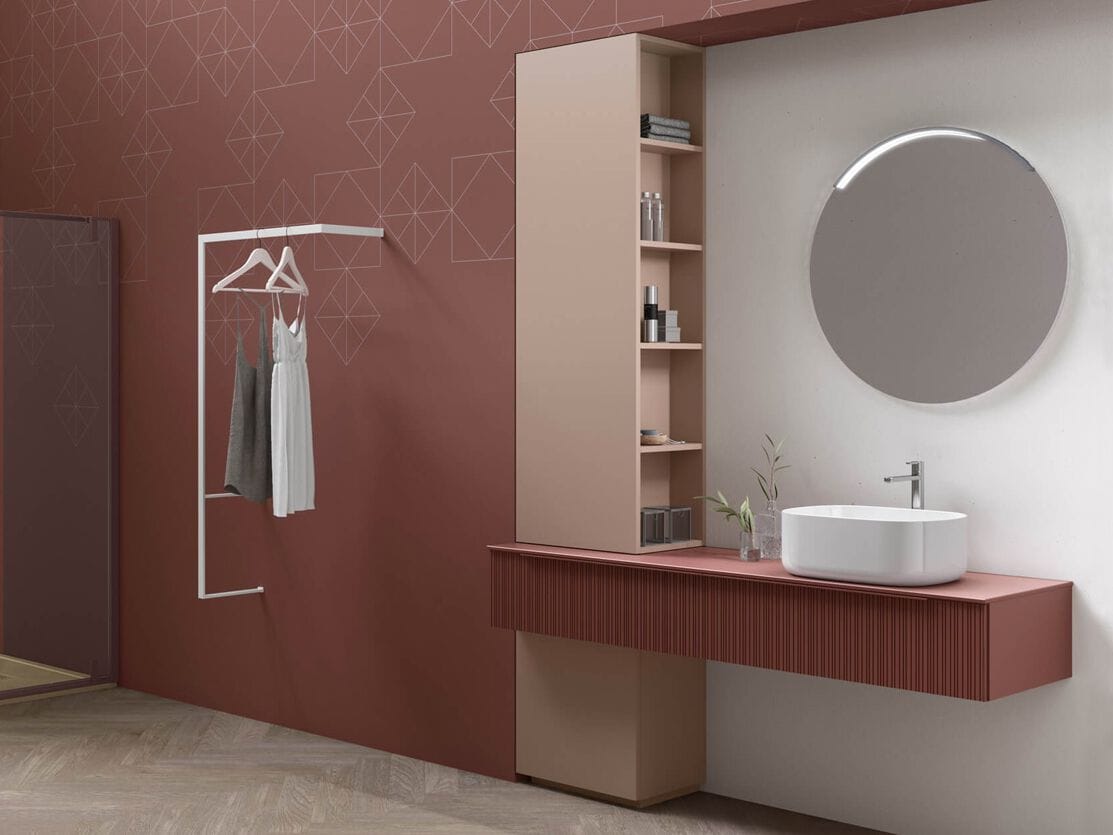 Подвесной умывальник с ящиками ARCOM Pollock текстуры ARCH-00087882