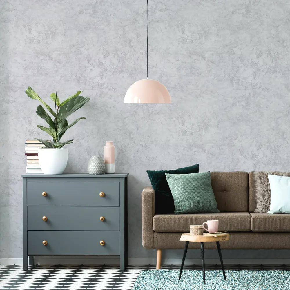 Флизелиновые обои Palitra Home Art Club серые с абстрактным рельефным рисунком 89434192 STLM-1576166 - Вид №3