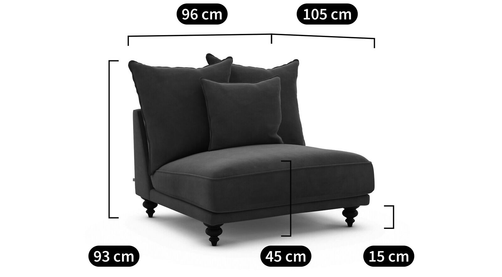 Бархатное кресло AMPM Lazare ARCH-00107793 - Вид №11