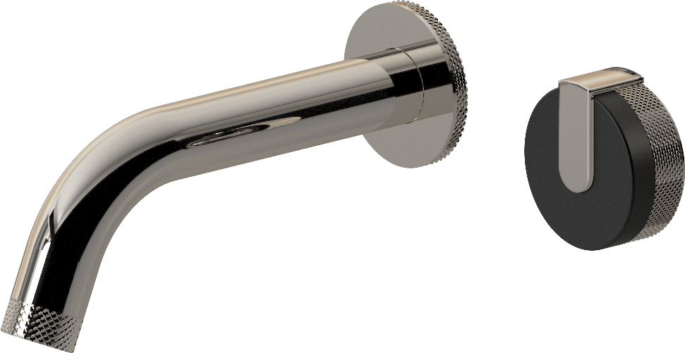 E-11535-R1MBK-L1PN-PN Настенный прогрессивный смеситель скрытого монтажа для раковины GRAFF MOD+