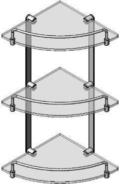 70252 Полка подвесная цвет хром LANGBERGER Accessories - Вид №2