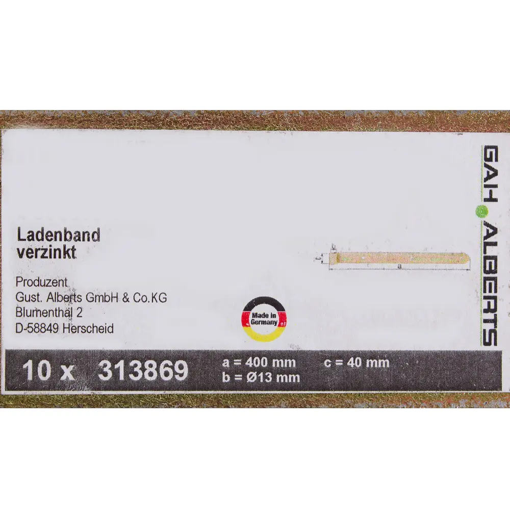 16965595 Петля воротная накидная d 13, 400x40x5 мм STLM-0007288 Santreyd  - Вид №1