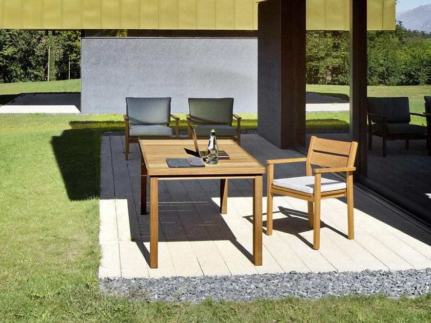 Very Wood Квадратный садовый журнальный столик в ироко Capri sun-id-1484321 - Вид №1