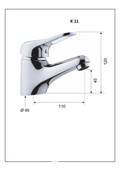 Смеситель для умывальника Remer  поворот излив К11G К11G 114335 - Вид №1