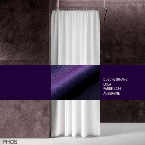 DV-LOLA200-280-LO34 Занавеска для душа лола, длина 200 см, ширина 280 см. баклажан PHOS