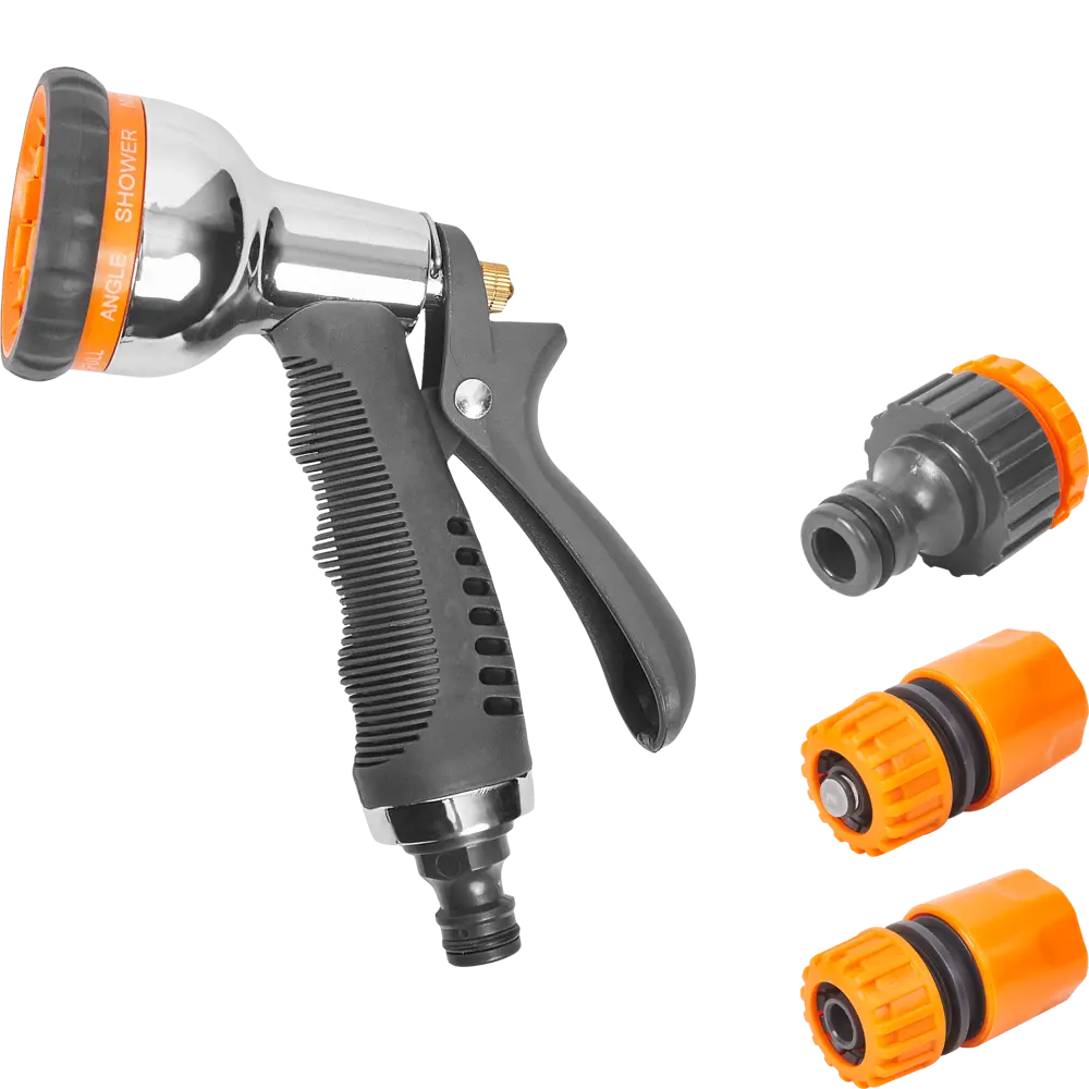 Набор для полива Belamos 8 режимов пистолет-разбрызгиватель с комплектом соединителей STLM-2157261