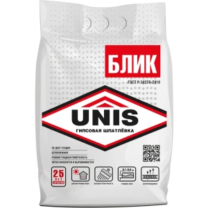 Шпаклевка гипсовая Unis Блик 5 кг
