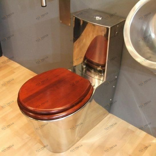 46256 Компакт унитаз с бачком Хромированный PURUS Steel Германия