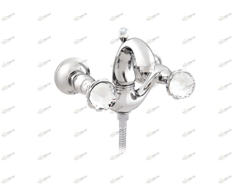 036218.000.50 Душевой набор для ванны с кристаллами сваровски Яркий хром Mestre Atlantica