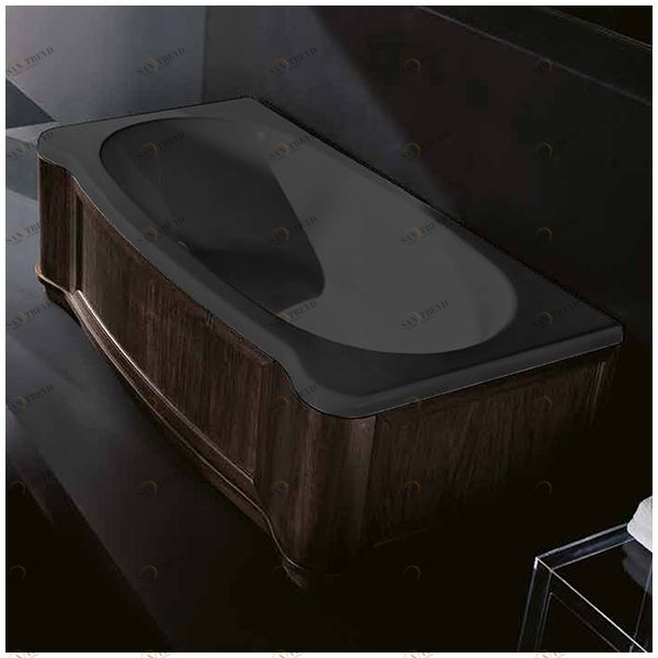 Ванна Gruppo treesse New Classic VTL-V6770-SX-WV-C чёрная прямоугольная левая венге VTLV6770SXWVC