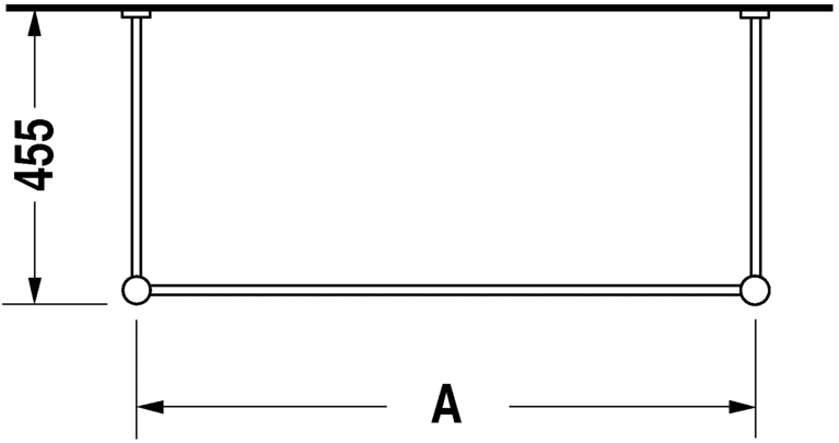0030731000 Металлическая консоль Vero #003073 Хром Duravit - Вид №4