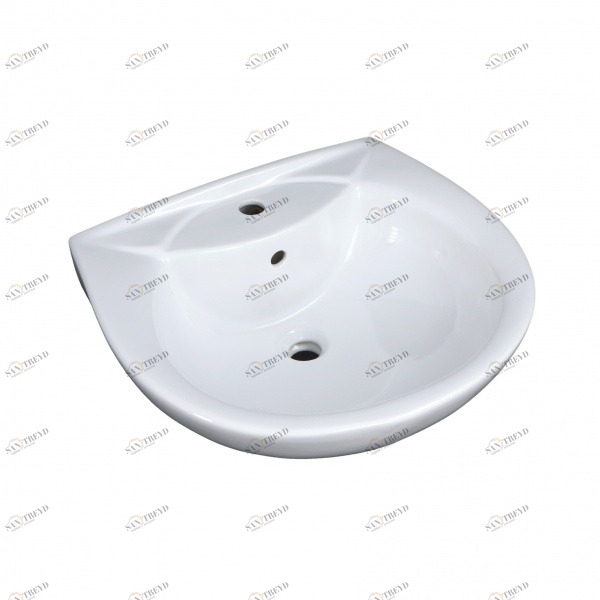 1015163 Подвесная раковина настенная круглая Лобненский Стройфарфор  белая 