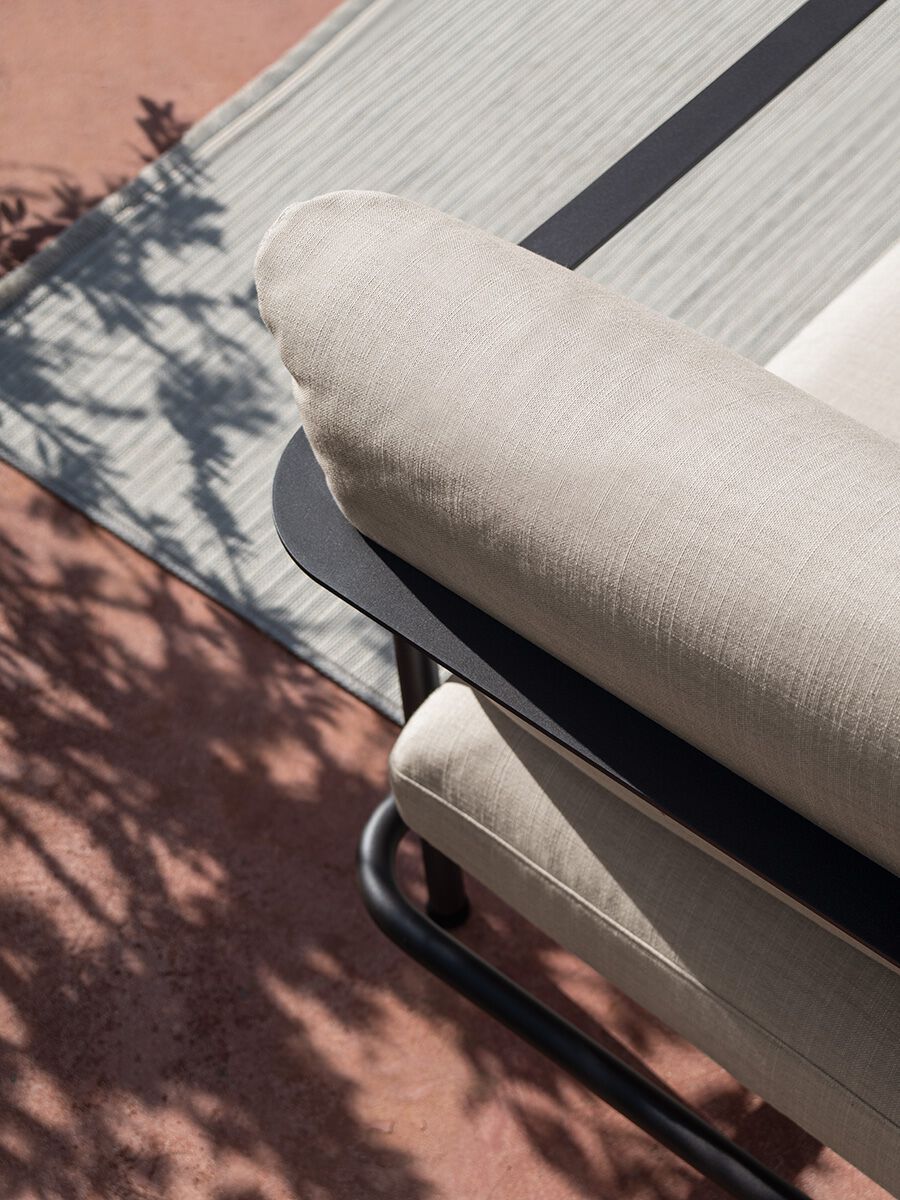 2-местный тканевый садовый диван Potocco Elodie ARCH-00078044 - Вид №1