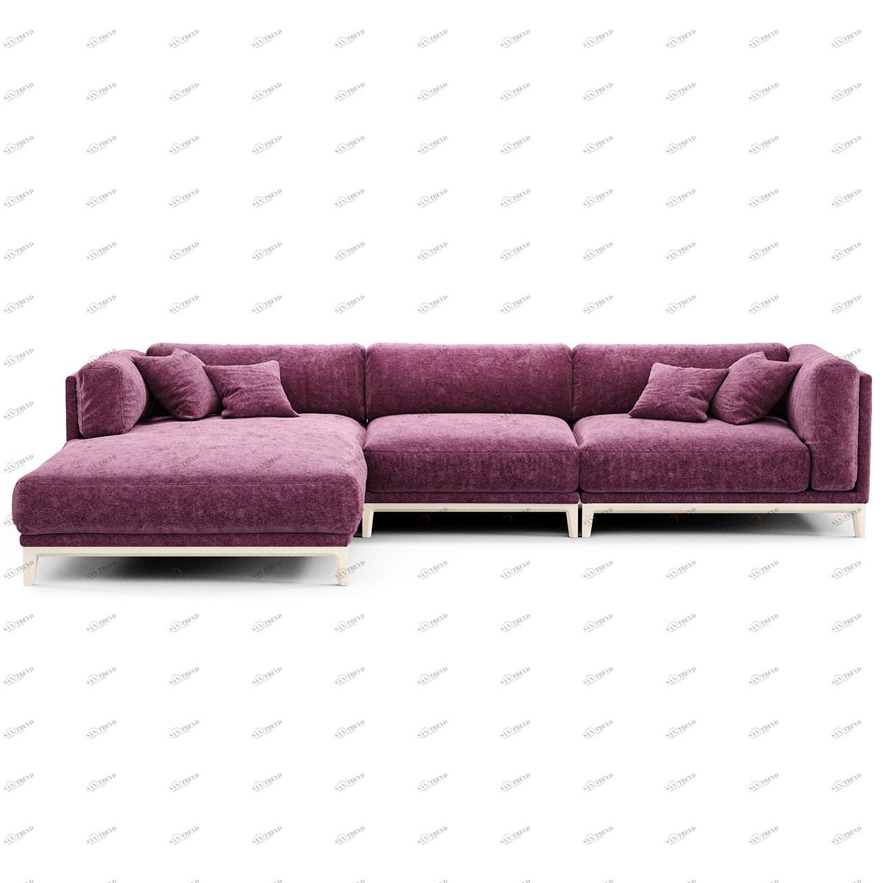 Диван Case угловой фиолетовый THE IDEA ДИЗАЙНЕРСКИЕ 210536 Фиолетовый 