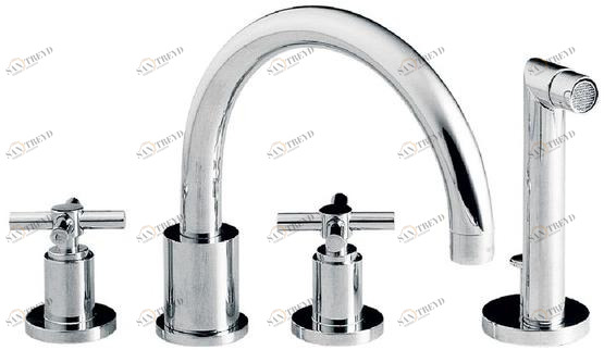 rvb Комплект для ванны с ручным душем на 4 отверстия Sully 4032.--.70