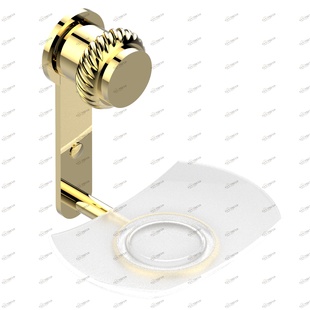 U4C-500 Мыльница стеклянная настенная Thg-paris Diplomate с витыми кольцами Золото U4C-500 CAT.F