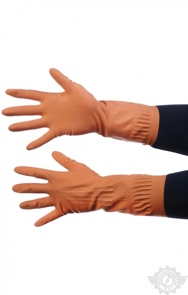 67654 Перчатки резиновые бытовые  Средства защиты рук  размер M(С) (7,5-8) Спецодежда 