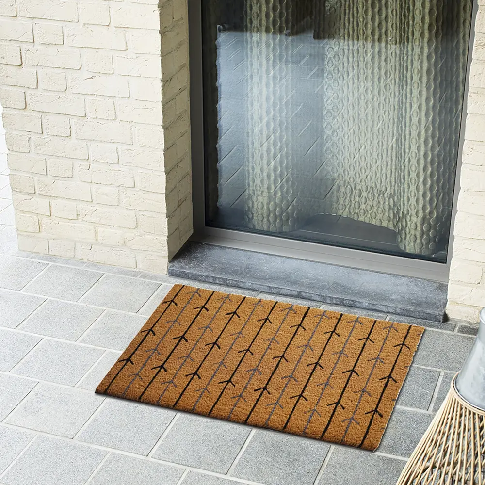 Коврик декоративный кокос Velcoc Kera Arrows 40x75 см цвет бежевый STLM-2149232