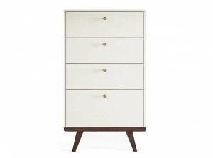 Комод высокий белый "Гравировка 12" Thimon v2 THE IDEA ДИЗАЙНЕРСКИЕ, КОМОДЫ THIMON 210004 Молочный;слоновая кость