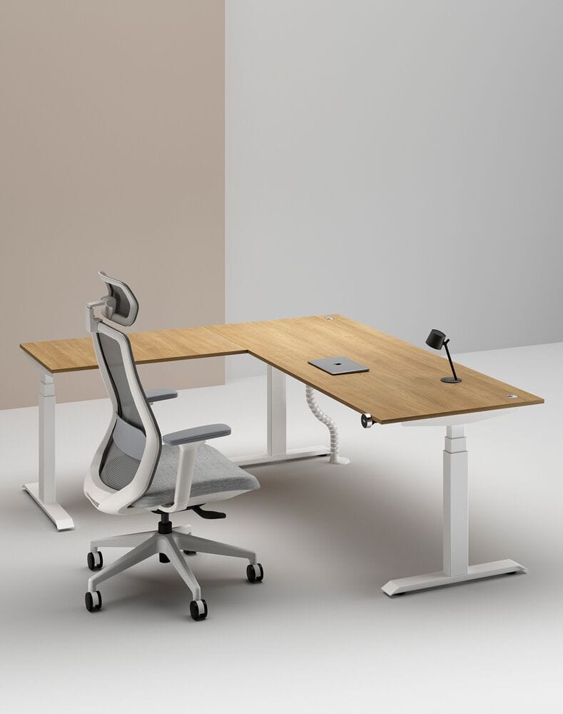 Деревянный регулируемый по высоте угловой стол с системой люверсов WORKSPACE MAX TRIPLE MOTOR ARCH-00114643 - Вид №4