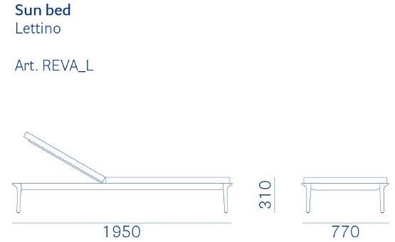 Pedrali Садовый лежак из ткани Reva Reva_l - Вид №6