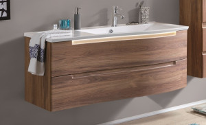 WUA36121SL(676/180) Puris Purefaction, тумба под раковину (2 ящика) 1200 мм левая, цвет дуб чарлстон