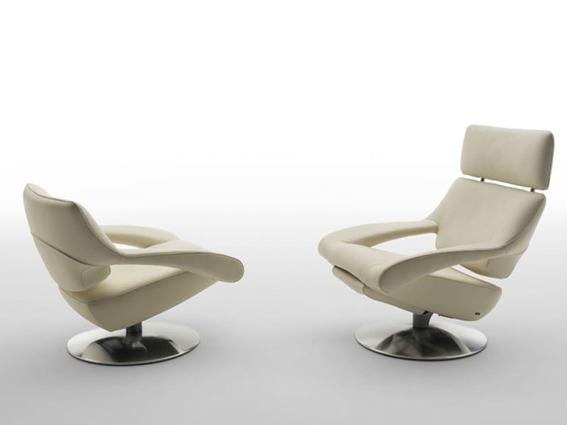 Кожаное кресло с подставкой для ног и подголовником de Sede DS-255 ARCH-00035527 - Вид №2