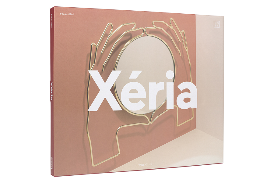 Зеркало настенное золотистое Xeria DOIY ДИЗАЙНЕРСКИЕ 00-3880894 Золото  - Вид №4