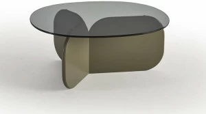 Sancal Журнальный столик овальный стеклянный La isla