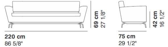 La Cividina Мягкий 3-х местный диван контрактный Serie_50 sun-id-1447764 - Вид №6