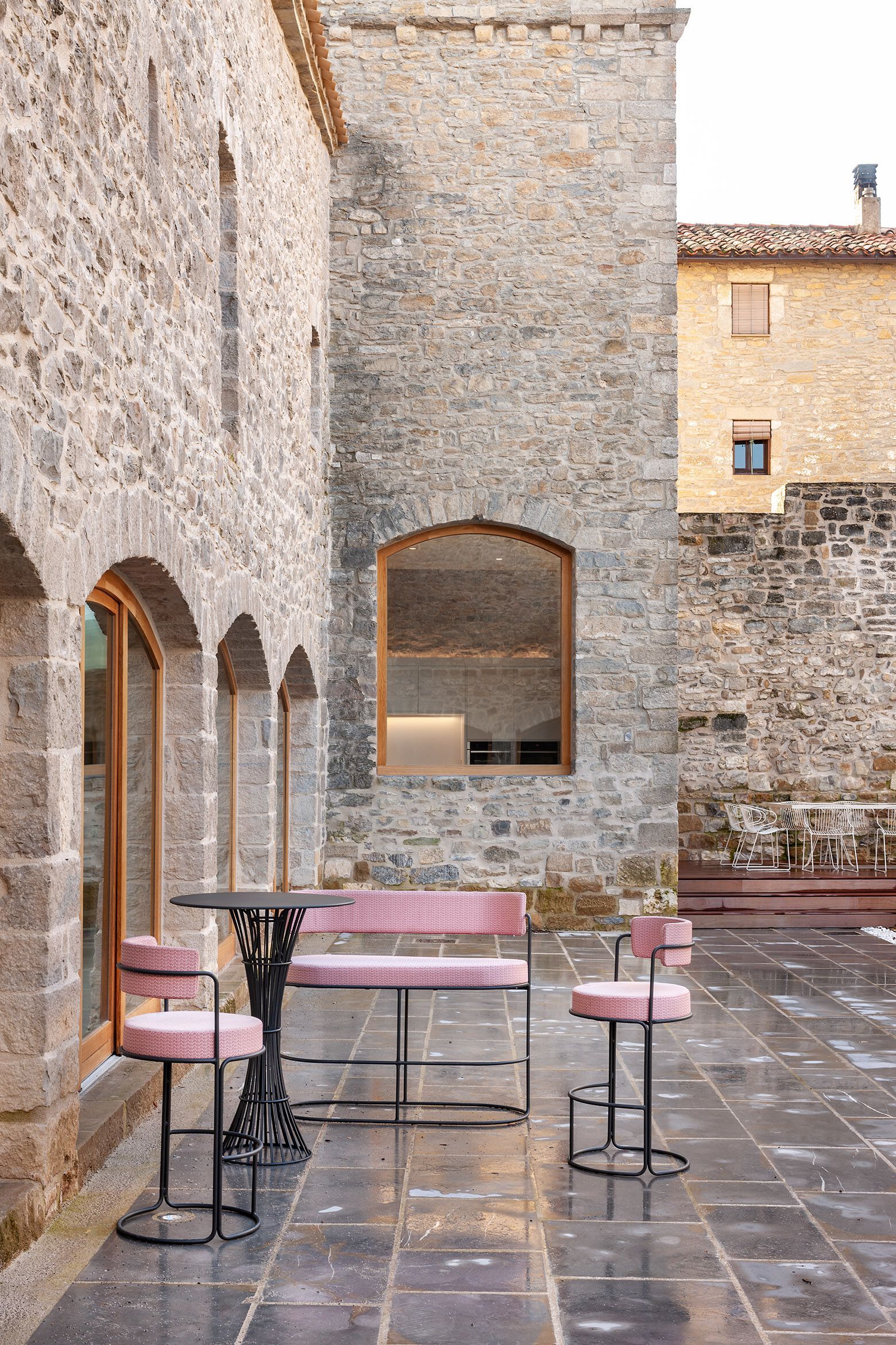 Тканевая садовая скамейка со спинкой iSimar Paradiso ARCH-00147657 - Вид №3