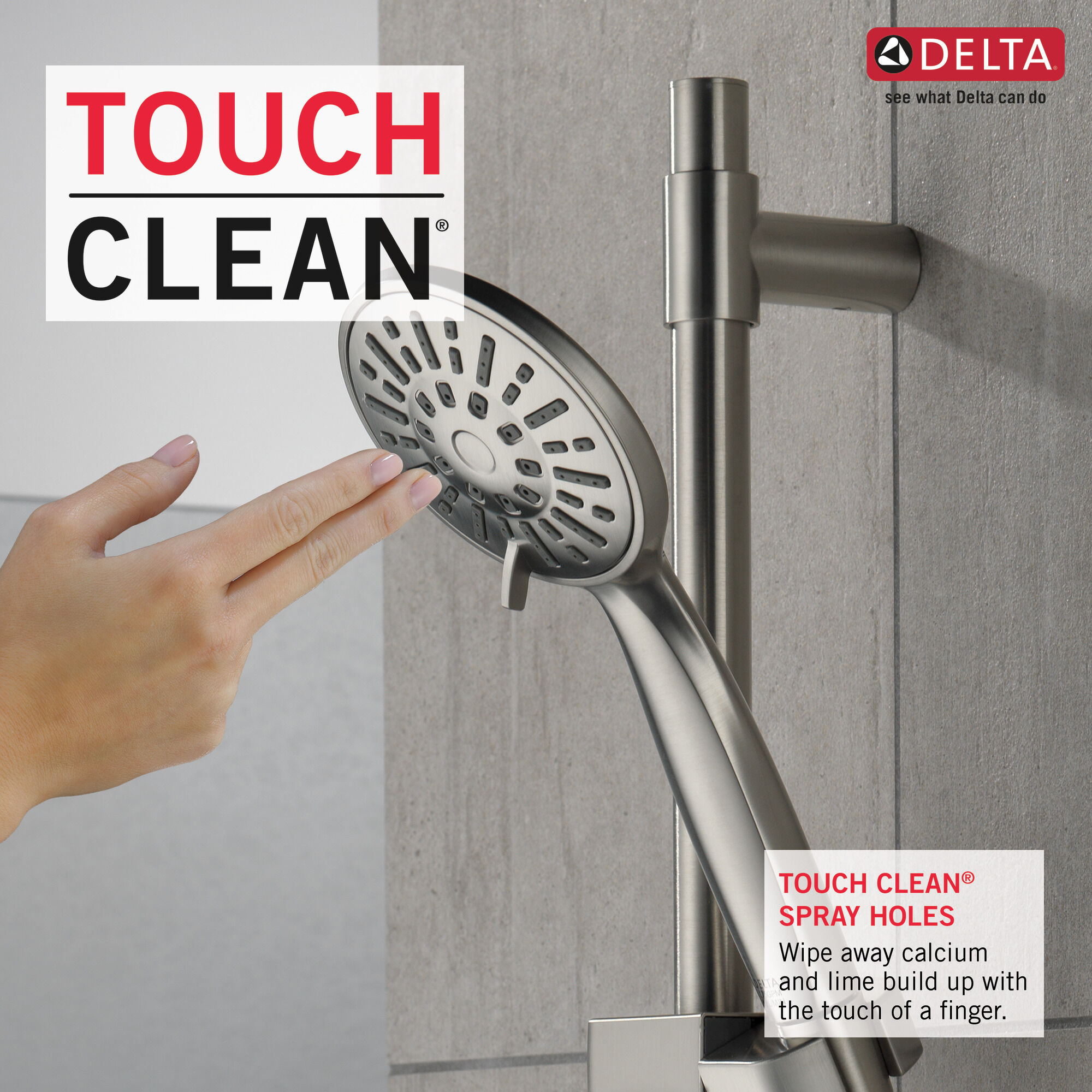 Ручной душ 1,75 галлона в минуту с направляющей 4S Delta Faucet 51361-SS - Вид №2