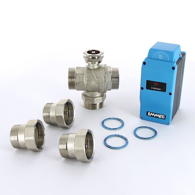 Кран шаровой с разъемными соединениями НН трехходовой MODULO PLUS с сервоприводом EMMETI 1"1/4 01425710 - Вид №4