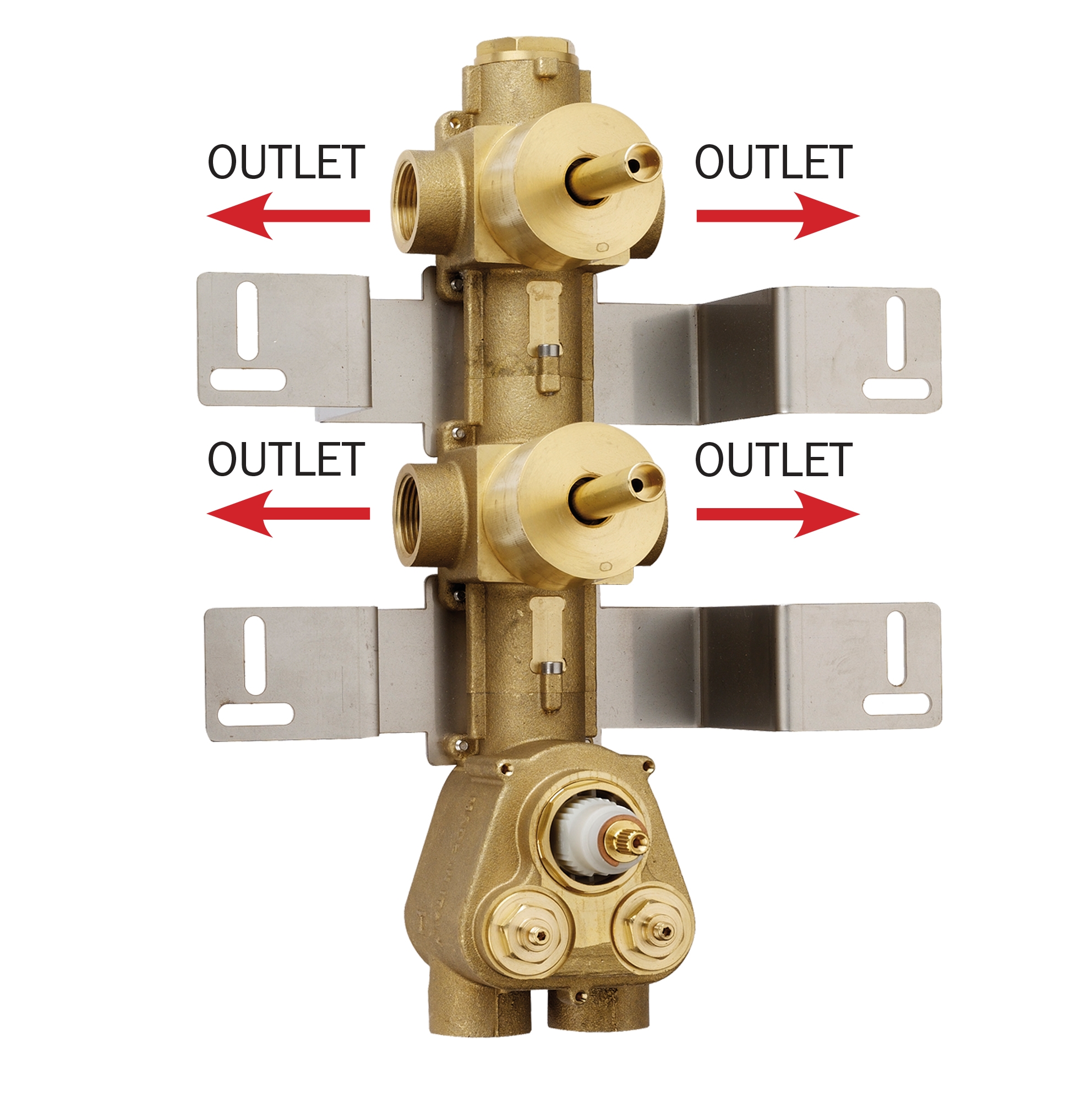 Z032204 + Z030270000 Смеситель & запорный кран Cube 4 Outlets HP BOSSINI  - Вид №1