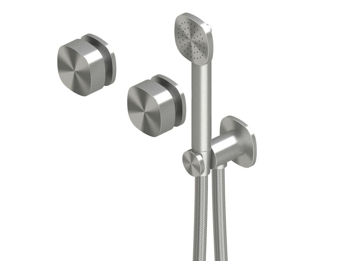 Смеситель для душа с 3 отверстиями из нержавеющей стали с ручным душем Quadrodesign супер ARCH-00027123 - Вид №1